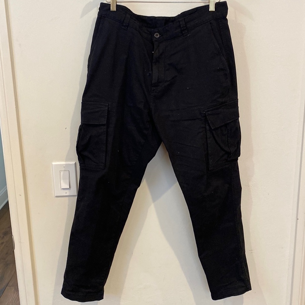 Zara black slim fit cargo pants